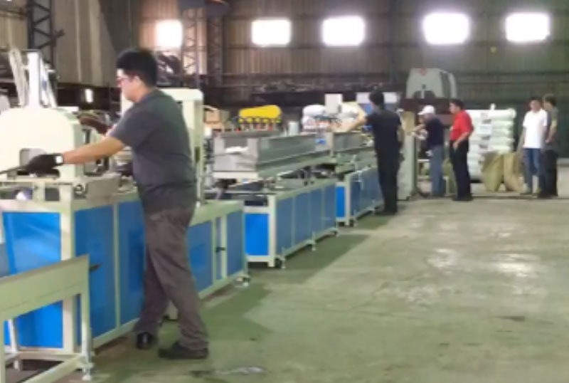 WPC profile extrusion line test in Asia